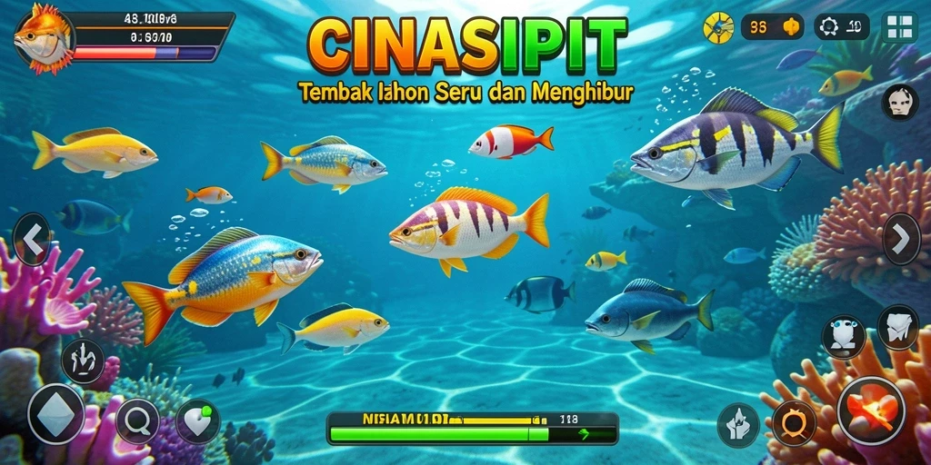 Gameplay seru dari CINASIPIT saat berburu ikan.