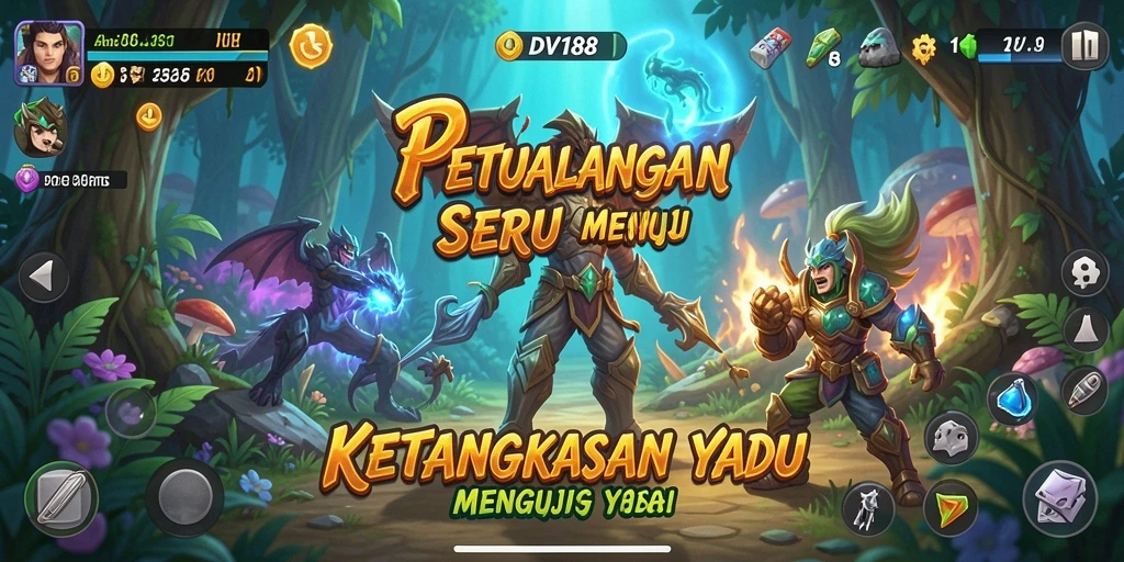 Tangkapan layar menunjukkan aksi seru dalam gameplay petualangan.