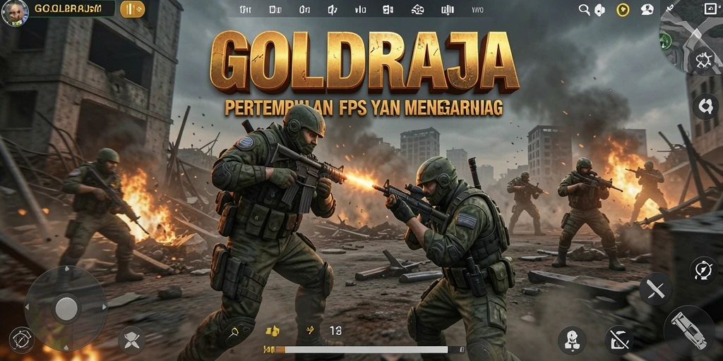 Tangkapan layar dari gameplay GOLDRAJA yang menegangkan dan dinamis.