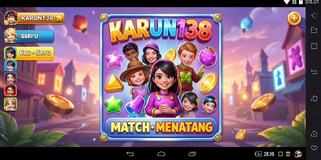 Screenshot menunjukkan gameplay seru dari <strong>KARUN138</strong> dalam kategori Match-3.