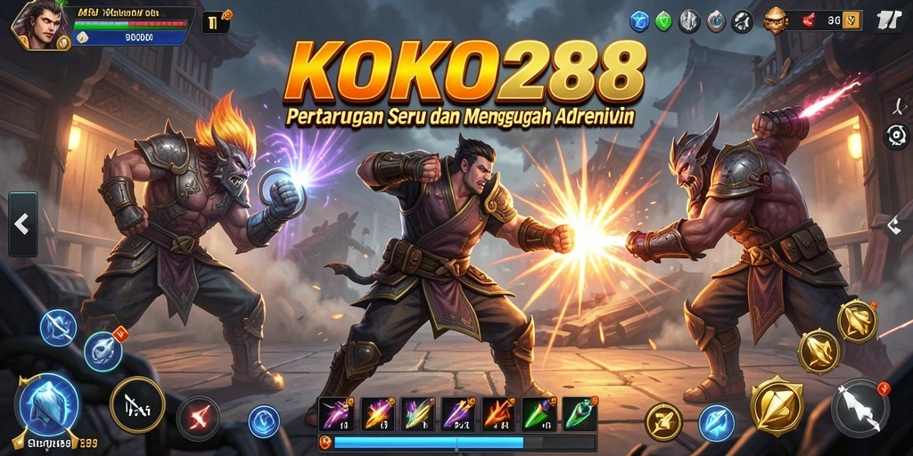 Screenshot KOKO288 menunjukkan aksi pertempuran seru yang memukau.
