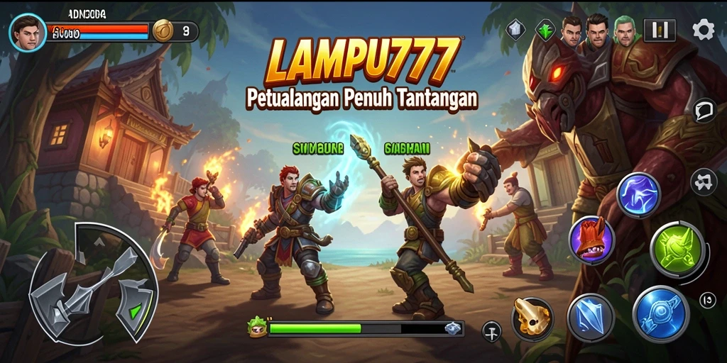 Screenshot utama LAMPU777 yang menunjukkan aksi penuh petualangan.