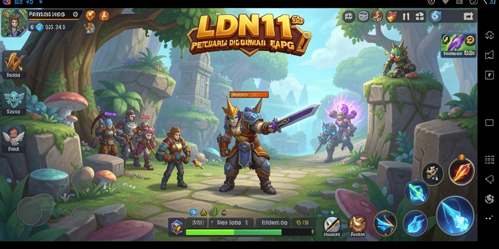 Gameplay seru di dunia fantasi LDN11 dengan karakter unik.