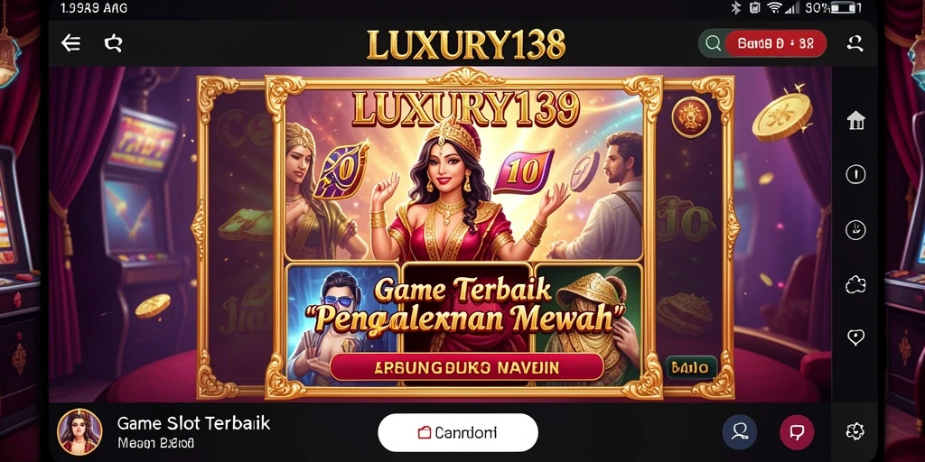 Tampilan gameplay LUXURY138 dengan tema slot yang mengesankan.