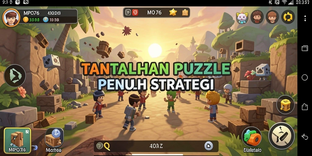 Tampilan gameplay seru MPO76 dengan tantangan puzzle yang menarik.