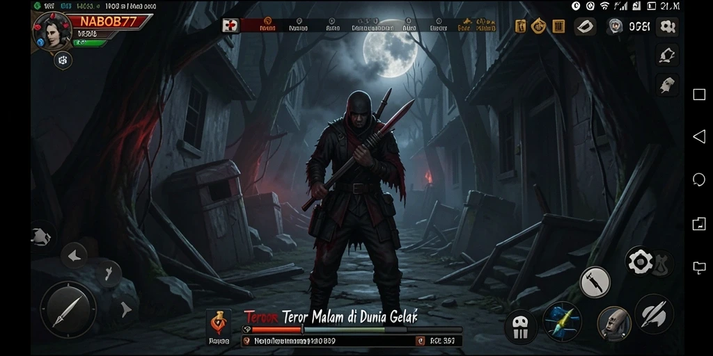 Screenshot NABOB77 menampilkan gameplay menegangkan yang mengerikan.