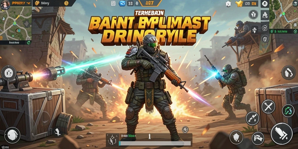 Screenshot PPRRYY menampilkan aksi seru dalam pertempuran Battle Royale.