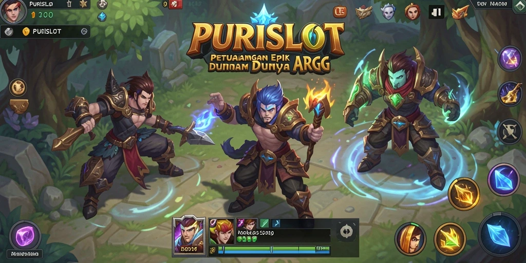 Tangkapan layar gameplay PURISLOT yang memukau dan penuh aksi.
