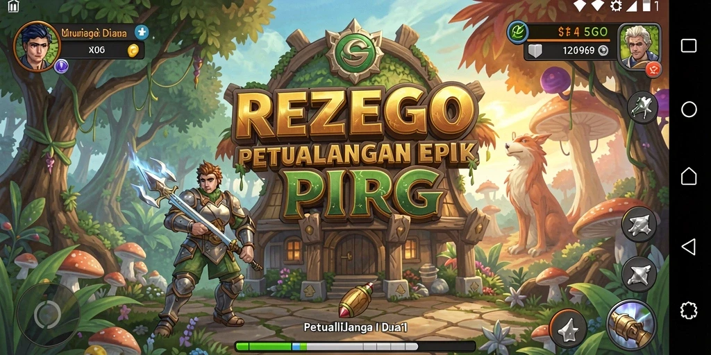 Tangkapan layar menunjukkan aksi dan petualangan seru dalam REZEGO.