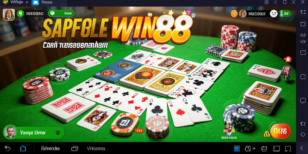 Tampilan gameplay Gaple yang seru dan menarik di WIN88.