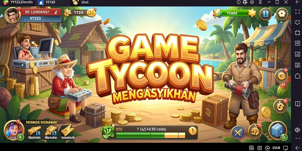 Tampilan gameplay Tycoon yang menarik dan dinamis.