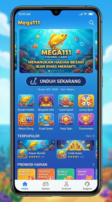 Dasbor pengguna mega111 dengan semua aplikasi favorit Anda.